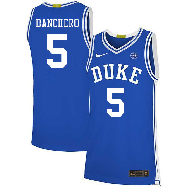 Duke Blue Devils #5 Paolo Banchero College Basketball Jerseys Sale-Blue